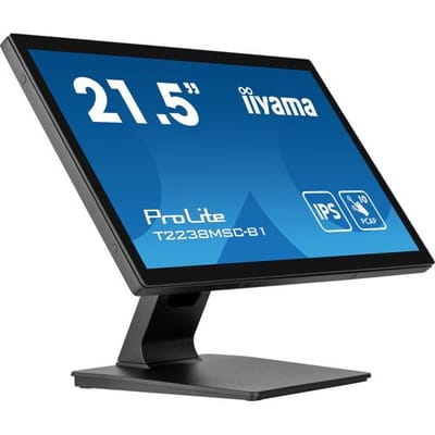 iiyama ProLite 21,5” 10-punts optisch gebonden PCAP-touchscreenmonitor met IPS-paneeltechnologie, rand-tot-rand glasontwerp, vingerafdrukbestendige