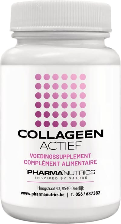 COLLAGEEN ACTIEF 60 V-caps Pharmanutrics - Collageen - Hyaluronzuur - Vitamine C - Huid - Haar - Natuurlijk Collageen Complex