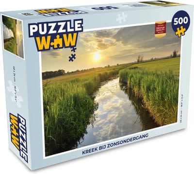 Puzzel Kreek bij zonsondergang - Legpuzzel - Puzzel 500 stukjes