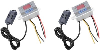 Digitale Vochtigheidscontroller Set van 2, Nauwkeurige Vochtigheidssensor met Groot Meetbereik 0% tot 99% RH voor Thermostaat en Klimaatbeheersing