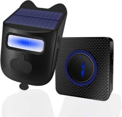 SVN® Opritverklikker - Entreemelder - Oprit Verklikker op Zonne-energie - Zwart - 15cm x 9cm x 10cm