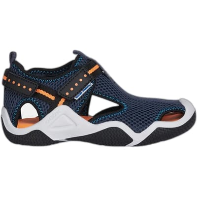 GEOX WADER JONGENS Sandalen - MARINEBLAUW/FLUO-ORANJE - Maat 36