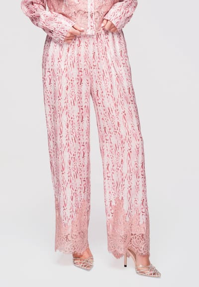 OMBRE Broek - Loose Fit - Dierenprint - Broek Roos M/L
