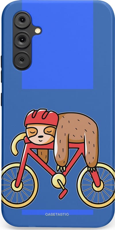 Casetastic hoesje geschikt voor Samsung Galaxy A34 (2023) 5G - Dubbellaagse bescherming - Lui op reis - Fashion Case - Lavendel