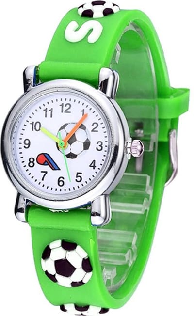Fako® - Kinderhorloge - 3D - Voetbal - Groen