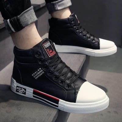 Hoge Schoenen Heren Mode Ademende Casual Schoenen Dagelijkse Witte Schoenen Klassieke Slijtvaste Sportschoenen Heren Hip Hop Sneakers 44 gray