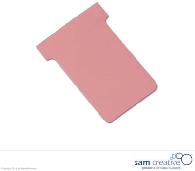 Sam Creative T-kaart Type 2 - Roze - 100 stuks - Planbord - Kaartplanner