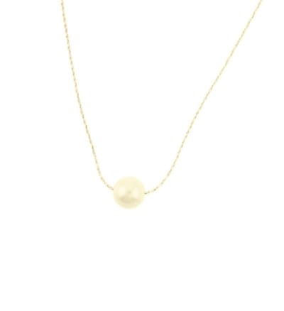 Behave® Dames Ketting - Zilverkleur Minimalistisch Parel 40 cm - Nikkelvrij, Handgemaakt