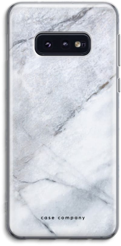 Case Company® - Hoesje geschikt voor Samsung Galaxy S10e hoesje - Witte marmer - Soft Cover Telefoonhoesje - Bescherming aan alle Kanten en Schermrand