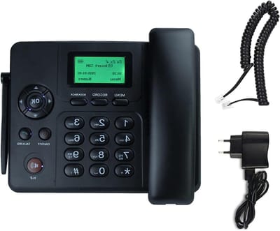 Vaste Telefoon - Tafeltelefoon GSM - Thuis Bellen - Externe Antenne - Dual SIM - Zwart