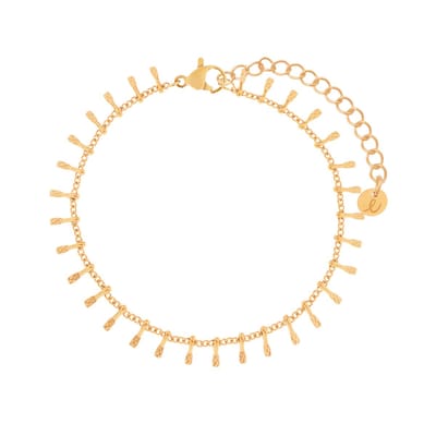 Essentialistics - Armband staafjes overal - Volwassenen - Goudkleur - Stainless steel (verkleurt niet) - Verlengkettinkje