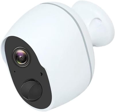 Beveiligingscamera Buiten - WIFI Camera Nachtzicht - Huis Beveiligen - Oplaadbare Batterij - 1080P HD - Wit