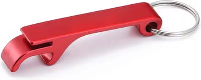 Scoby - Sleutelhanger met Bierflesopener - Cadeau Flesopener - Keychain Bottle Opener - Rood