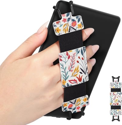 Verstelbare Hand Strap voor 6-8 Inch E-Readers en Tablets - Lichtgewicht en Comfortabel, Ideaal voor Kindle, Kobo en Lenovo E-Books, Zwart