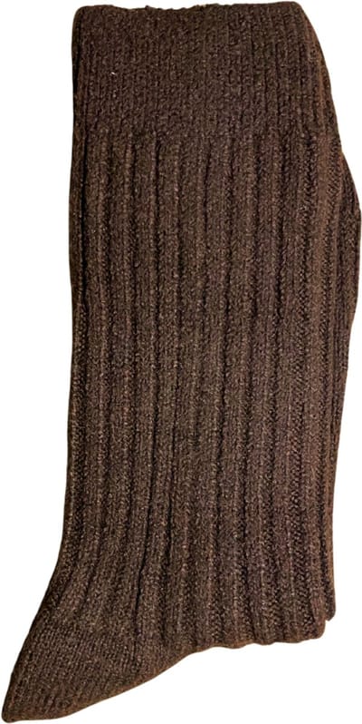 green-goose Alpaca Damessokken - Donker Bruin - Maat 39-42 - Alpaca Sokken voor Dames - 1 Paar - 95% Alpaka Wol