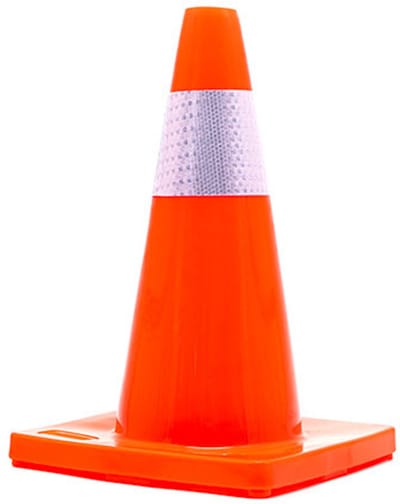 Verkeerskegel Oranje hoogte 45 cm