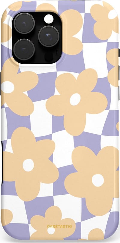 Casetastic Hoesje Geschikt voor Apple iPhone 16 Pro Max Magsafe - Stijlvolle Beschermende Duo-layer Case - Madeliefjes feest