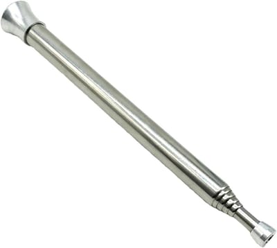 Vuurbalg - Blaaspijp - Kampvuur Starten - Intrekbaar Ontwerp - 63.5 cm - Zilver
