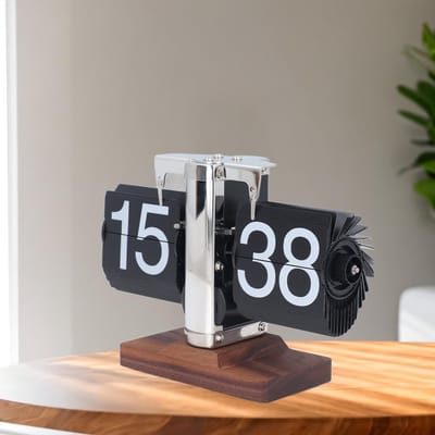 Retro Vouwklok - Mechanische Digitale Tafelklock met Vintage Design