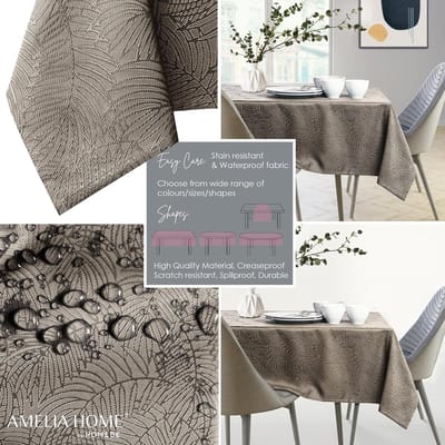 Ovaal tafelkleed 140 x 220 cm met vlekbescherming en lotuseffect