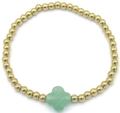Bijoutheek Armband (Sieraad) Balletjes Klaver Groen