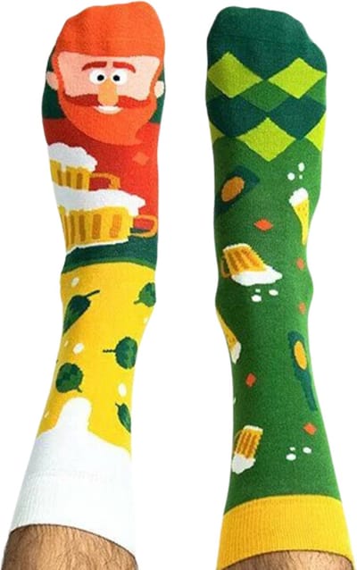 Biersokken - 1 Paar verschillende Sokken met Bierpullen - Sint Patricks Day thema - Grappige sokken voor mannen en vrouwen - maat 39-44 - Oktoberfest