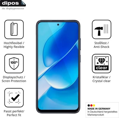 dipos – 2x Beschermfolie geschikt voor HOTWAV Note 18 GT | 3D Full Cover Screenprotector | 100% Passend