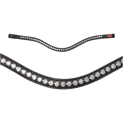 Frontaal voor paard Kieffer Ultrasoft Stella curved browband not lined