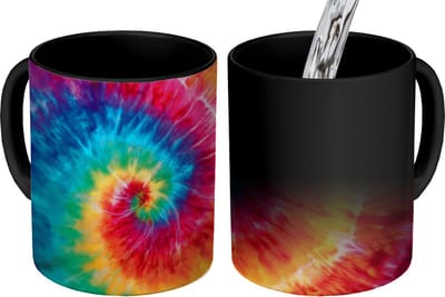 Magische Mok - Foto op Warmte Mokken - Koffiemok - Koffie - Croissant - Tekst - Magic Mok - Beker - 350 ML - Theemok - Mok met Tekst