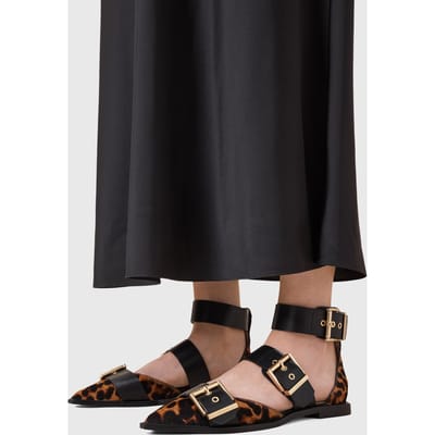 AllSaints Sutton Shoe Leppo Brown/black Taglia: 40 | Infradito Outlet | Donna | Marrone