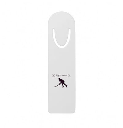 Hacebo® - Hockey met eigen naam - metalen boekenlegger - Hockey - Jongens en meisjes - Cadeau - Verjaardag - Geschenk - Gepersonaliseerd Bladwijzer boekenleggers - 12.7 cm x 3.2cm