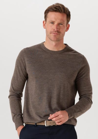 STEFANO LAURAN Crew Truien & Vesten Heren - Sweater - Hoodie - Vest- Bruin - Maat M