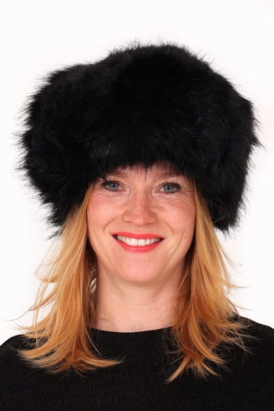 Bontmuts luxe zwart - one size