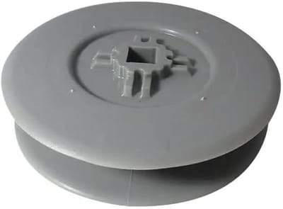 Gordelschijf Rolluik - Rolluikriem Schijf - Handmatig Rolluik Bediening - Vierkante As Uitgang - 125 mm Diameter - Grijs
