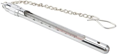 Vis Thermometer - Water Temperatuurmeter - Vliegvissen - Metalen Behuizing - 13 x 2 x 2 cm - Zilver
