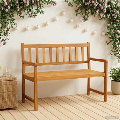 vidaXL - Tuinbank - 2-Aantal - zitplaatsen - 110 - x - 55 - x - 90 - cm