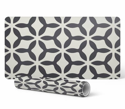 Moderne geometrische bloemenpatroon bureaumat voor op kantoor 90x45 cm