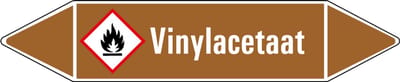 Vinylacetaat leidingmarkering op vel 75 x 17 mm - 8 per vel