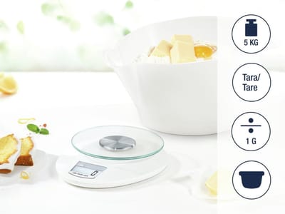 AHD® Keukenweegschaal digitaal met kom - Keukenweegschaal - Keukenweegschaal digitaal - Wit - 19cm x 22cm x 16cm