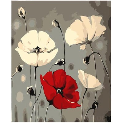 Diamant schilderij volledige ronde bloem diamant borduurwerk landschap kruissteek bloem huis decoratief 20X30CM gray
