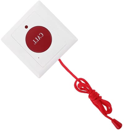 Noodoproepknop - Alarmknop Ouderen - Veiligheid Thuis - Dubbele Trekkoord - 8.5x8.5 cm - Wit