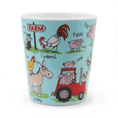 heel klein Boerderij dieren Farm kinder melamine bekertje (8 x 7 cm) - Tyrrell Katz