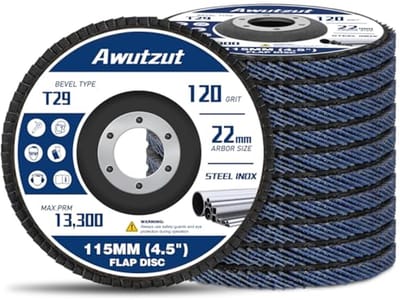Waaierschijf 115 mm - 12 stuks lamellenschijven voor haakse slijper - Korrel 120 voor metaal en hout