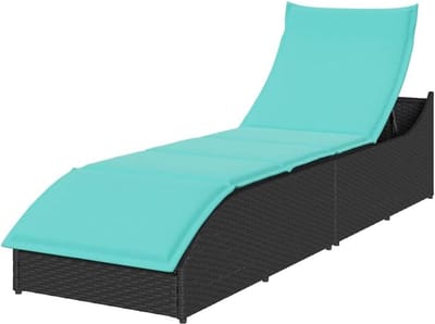 Opvouwbare Ligstoel - Tuinbed - Ontspannen Buiten - Verstelbare Rugleuning - 200 x 59 cm - Zwart
