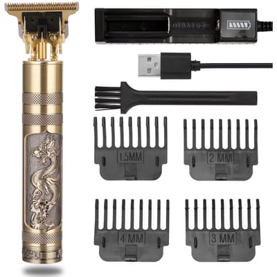 Haartrimmer Professionele Haartrimmer Mannen Oplaadbare Elektrische Krachtige Haarsnijmachine Carving dragon gray