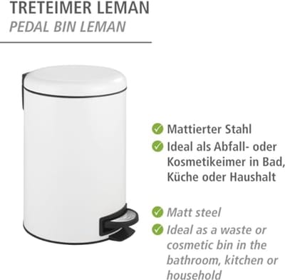 Pedaalemmer met Automatische Sluiting en Praktische Pedaalfunctie - 12 Liter