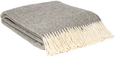 WOOOL Plaid - Zelandia (Grijs) - 140x200cm - 100% Wol