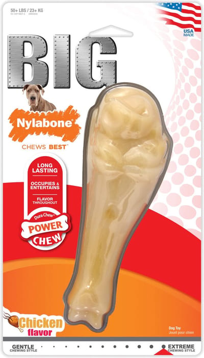 Nylabone Power Chew Turkey Leg - Hondenspeelgoed - Kip Beige Voor Honden Boven 23kg Xxl
