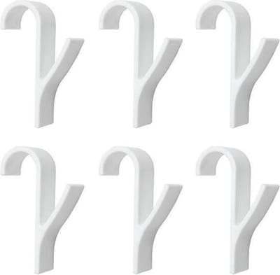 Okado Radiator Handdoekhaken Wit – 6 Stuks – Handdoekhaakjes Zonder Boren – Voor Radiator & Wandrek – Kunststof PS – Badkamer Handdoeken Ophangen