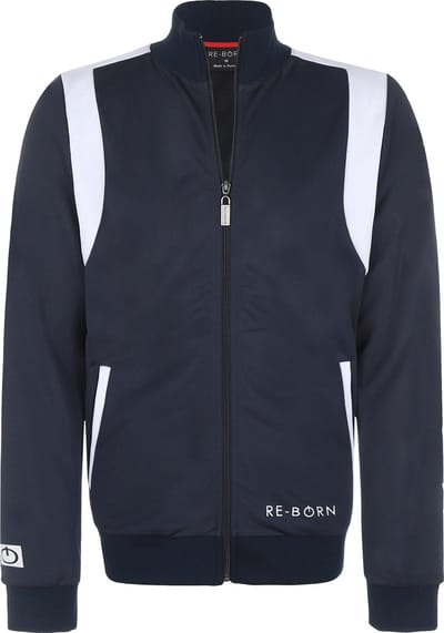 Re-Born - Sportkleding - Sporttop - Trainingskleding - Sport trainingsjack - Heren - Donkerblauw - Maat S